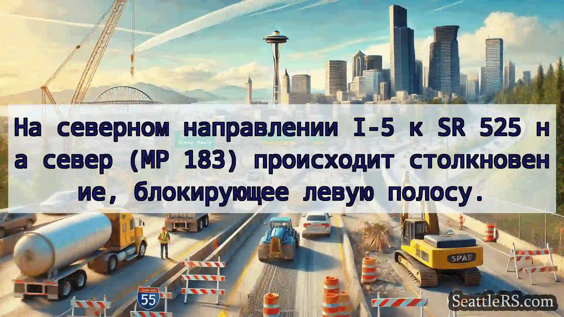 Транспортные новости Сиэтла На северном направлении I-5 к SR