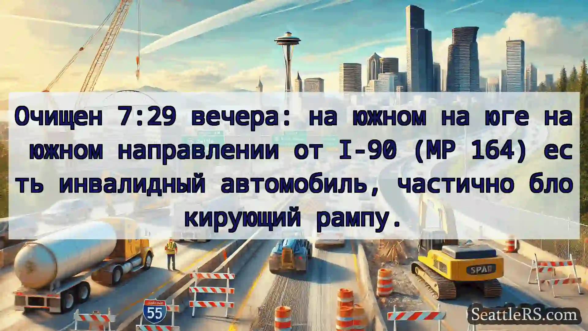 Транспортные новости Сиэтла Очищен 7:29 вечера: на южном на