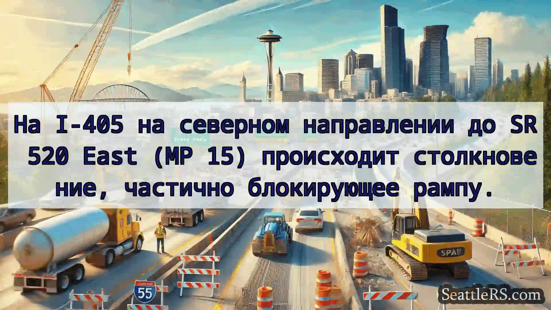 Транспортные новости Сиэтла На I-405 на северном направлении