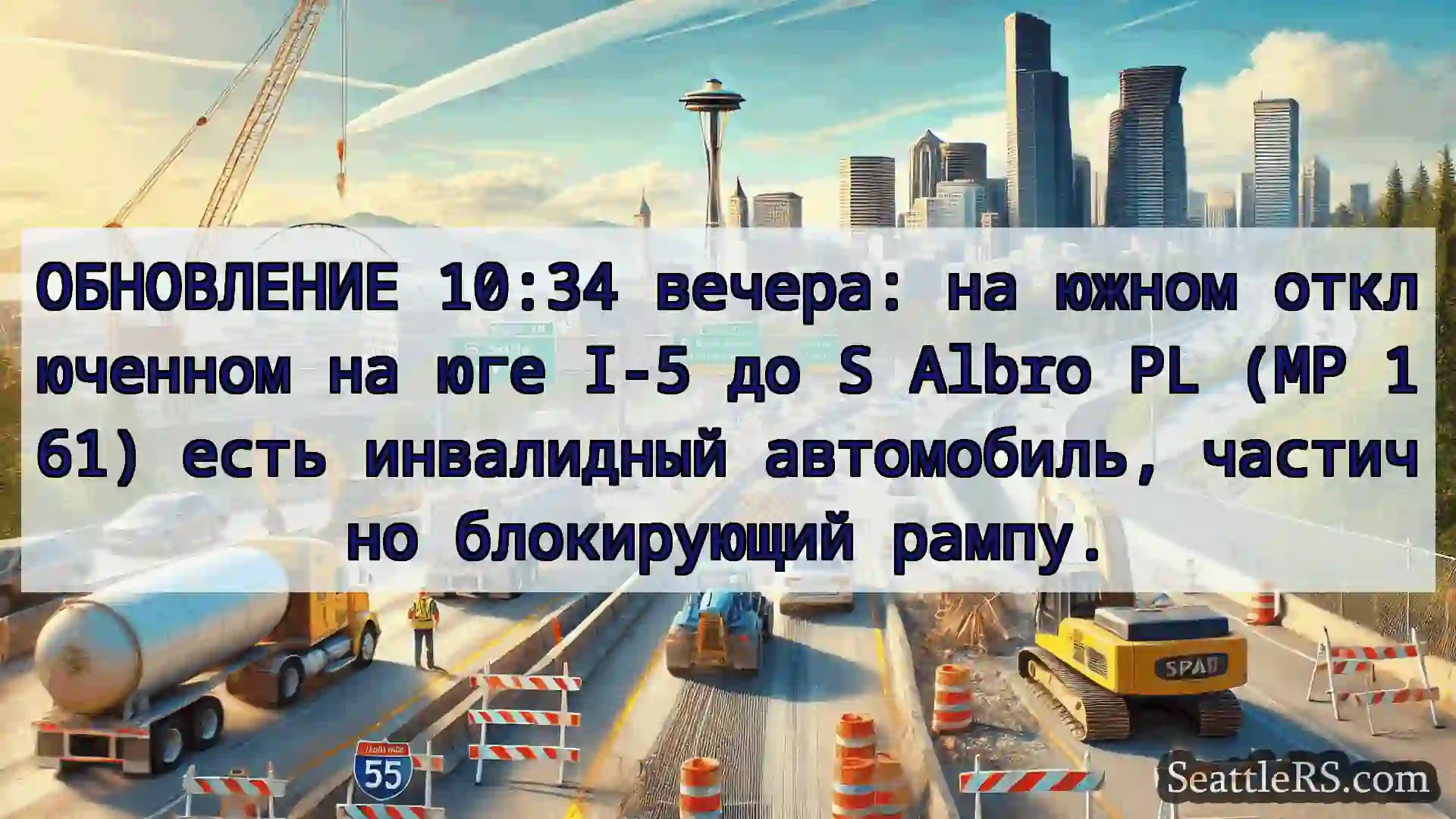 Транспортные новости Сиэтла ОБНОВЛЕНИЕ 10:34 вечера: на южном
