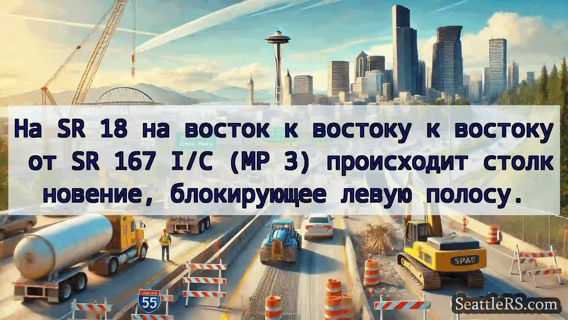 Транспортные новости Сиэтла На SR 18 на восток к востоку к