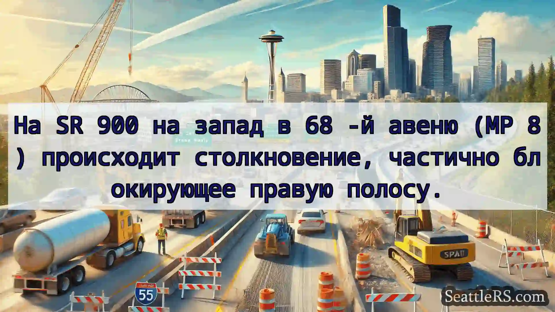 Транспортные новости Сиэтла На SR 900 на запад в 68 -й авеню