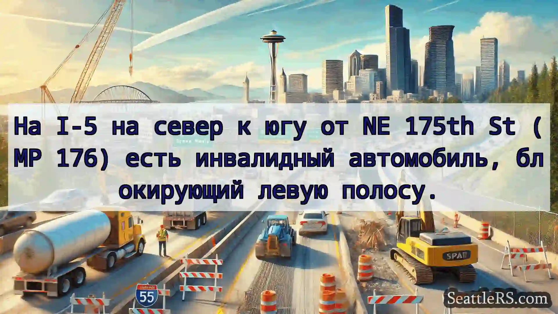 Транспортные новости Сиэтла На I-5 на север к югу от NE 175th