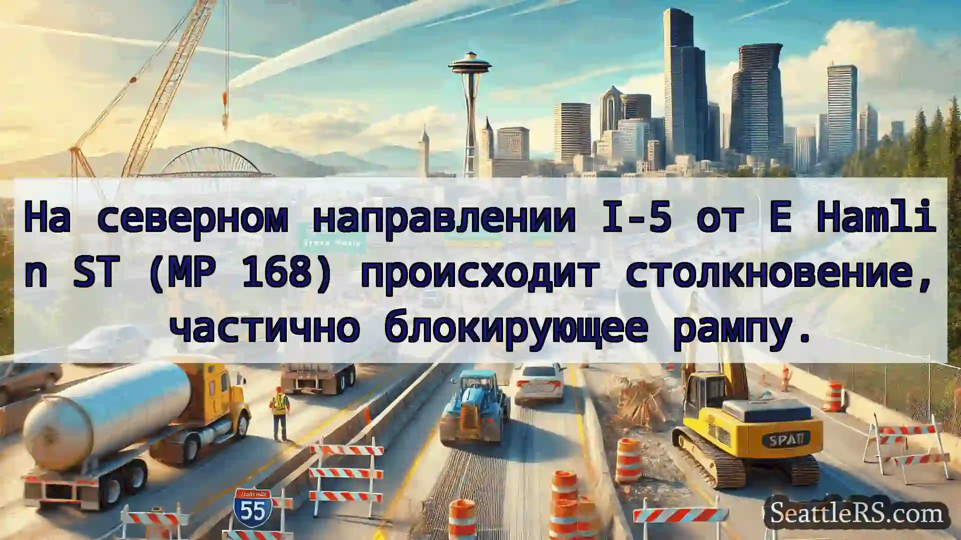 Транспортные новости Сиэтла На северном направлении I-5 от E