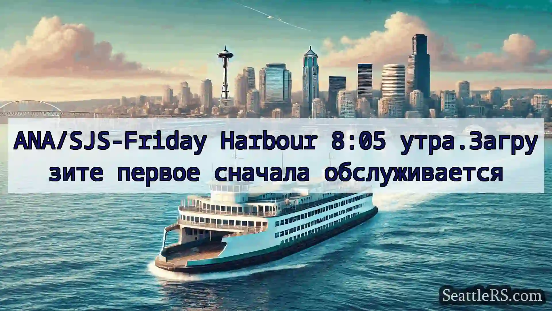 Сиэтл паромные новости ANA/SJS-Friday Harbour 8:05