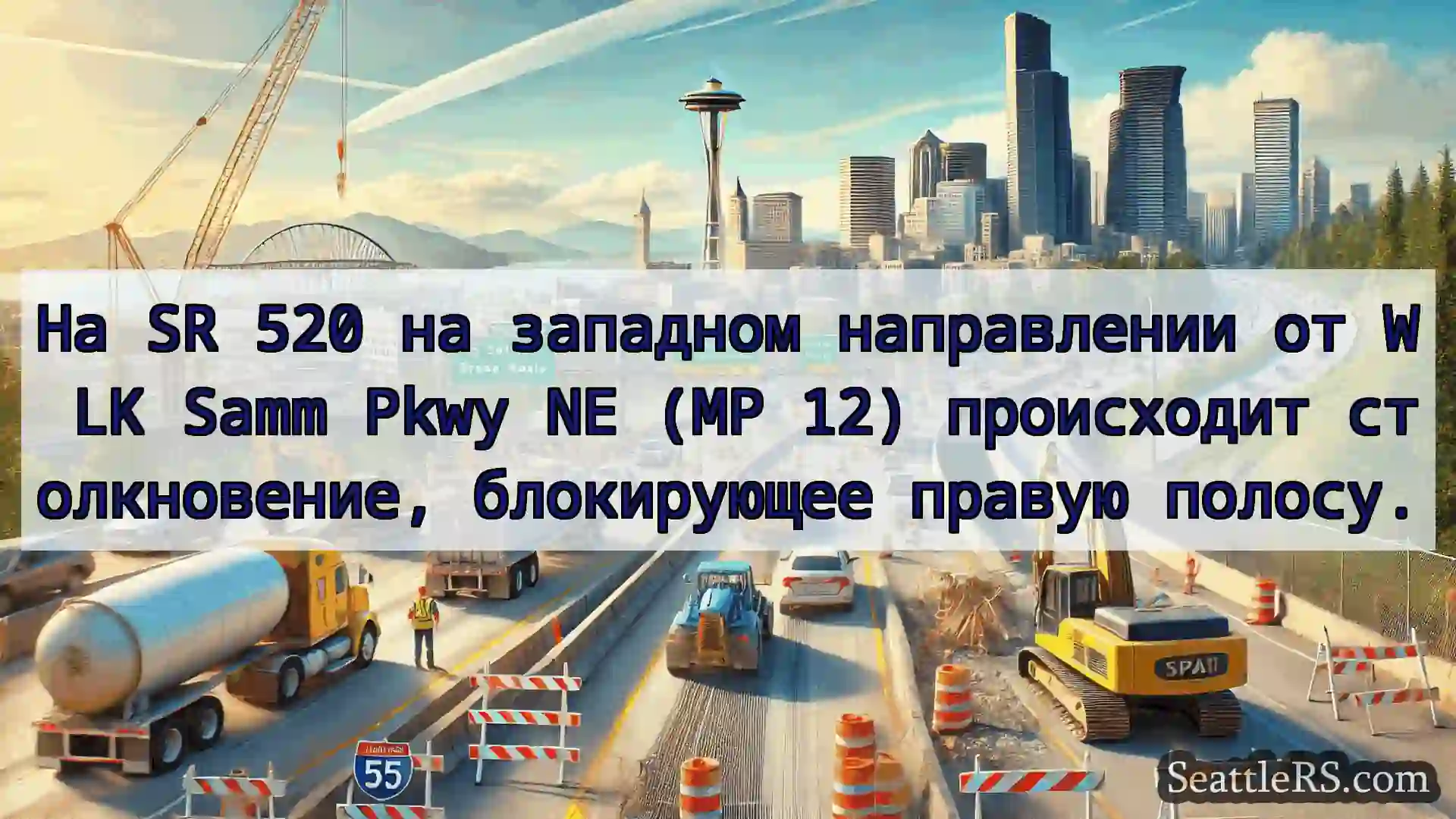 Транспортные новости Сиэтла На SR 520 на западном направлении