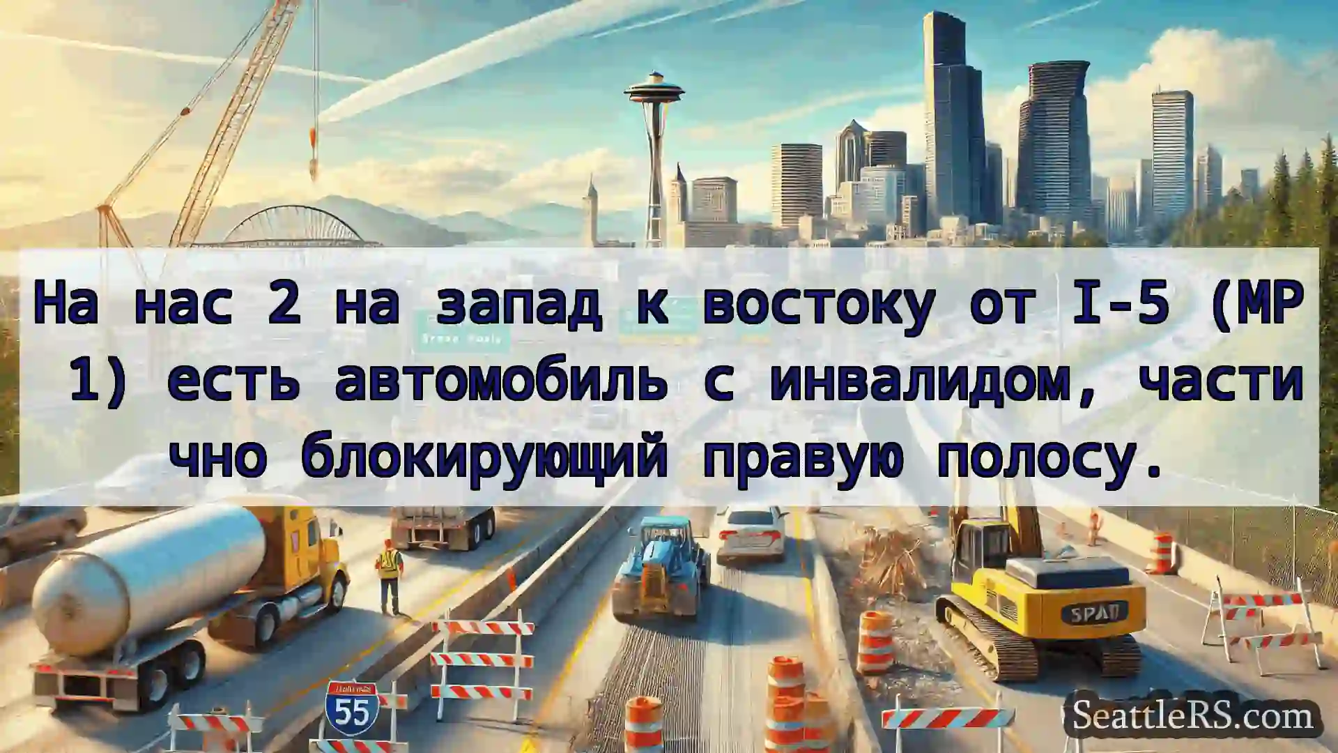 Транспортные новости Сиэтла На нас 2 на запад к востоку от I-5