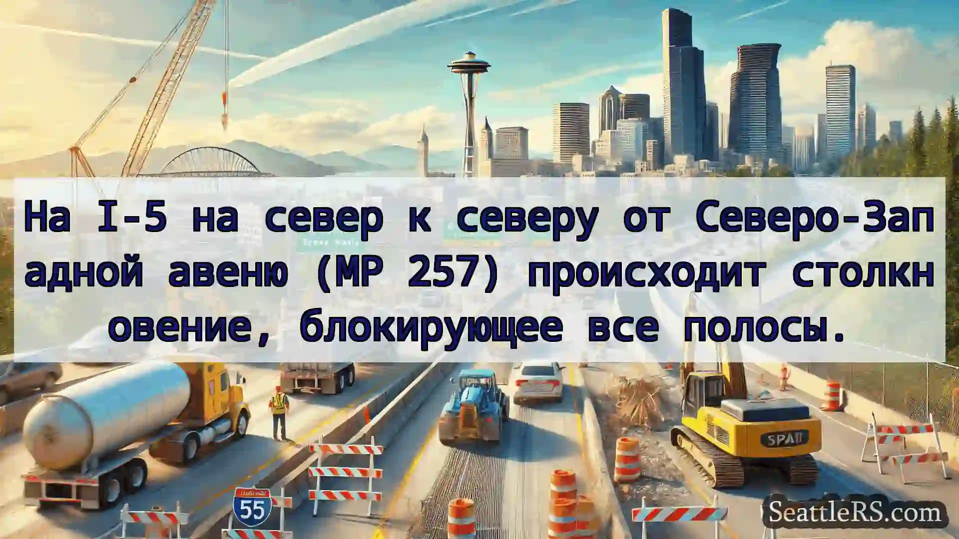 Транспортные новости Сиэтла На I-5 на север к северу от