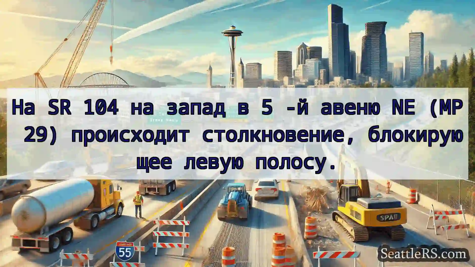 Транспортные новости Сиэтла На SR 104 на запад в 5 -й авеню NE