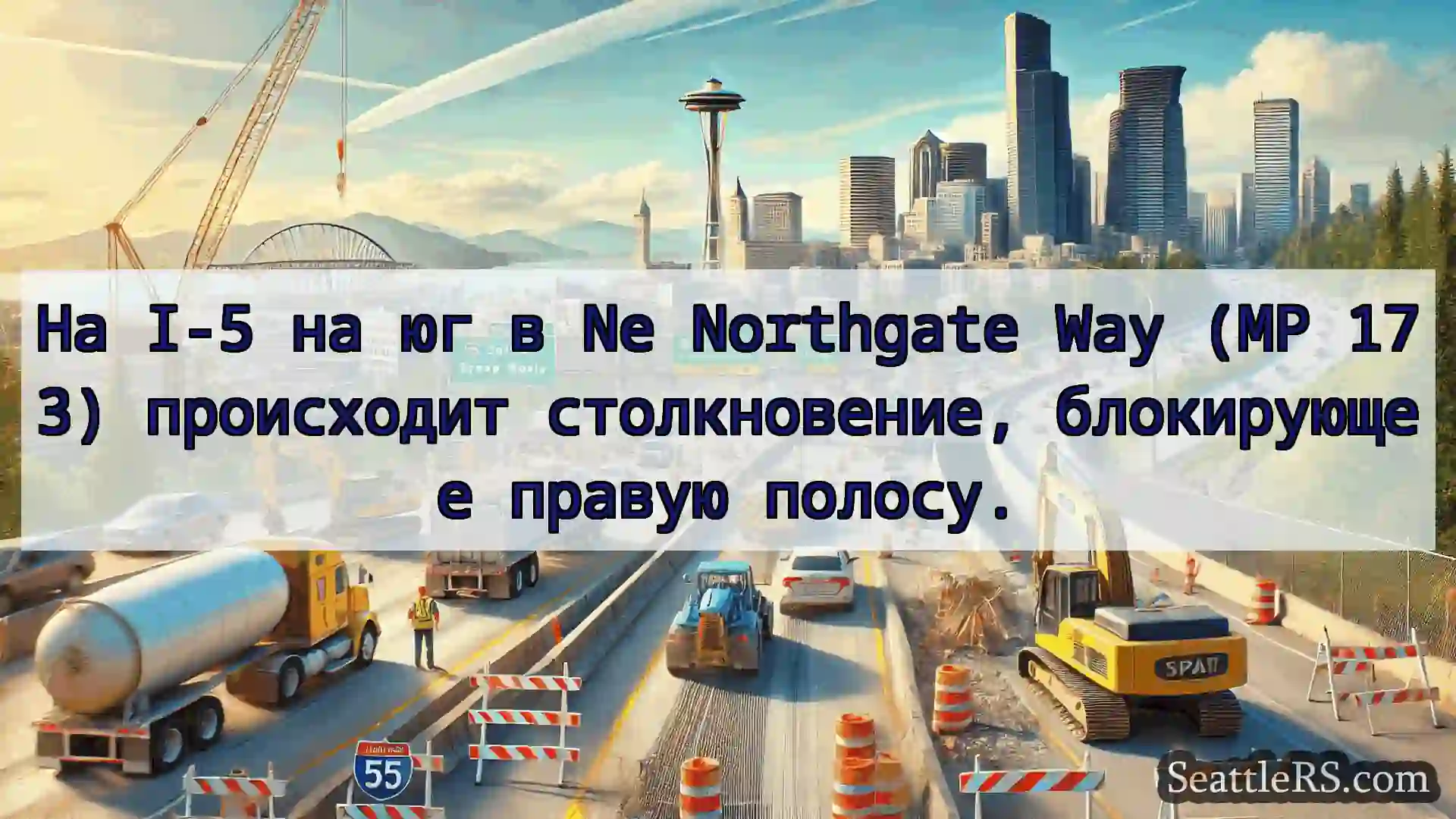 Транспортные новости Сиэтла На I-5 на юг в Ne Northgate Way
