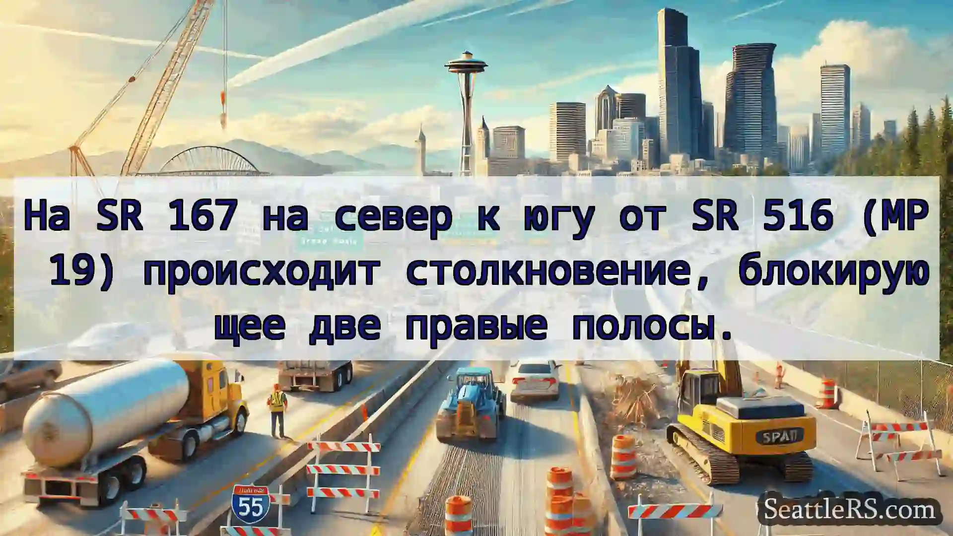 Транспортные новости Сиэтла На SR 167 на север к югу от SR 516