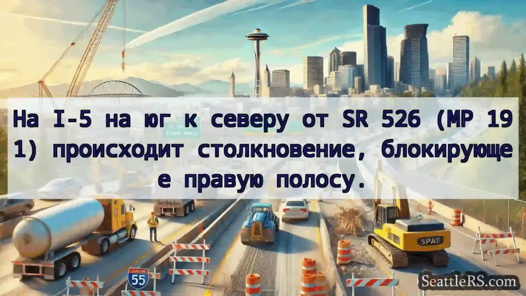 Транспортные новости Сиэтла На I-5 на юг к северу от SR 526