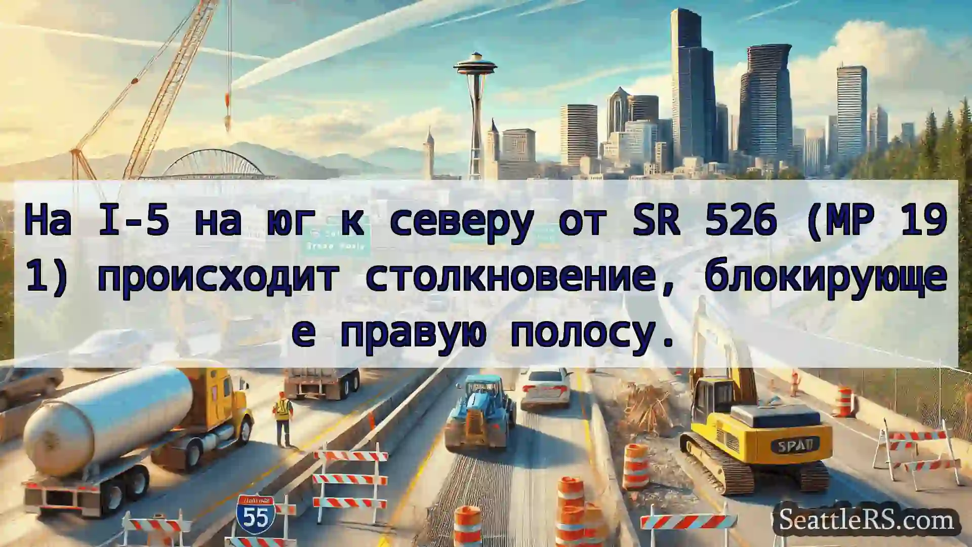 Транспортные новости Сиэтла На I-5 на юг к северу от SR 526