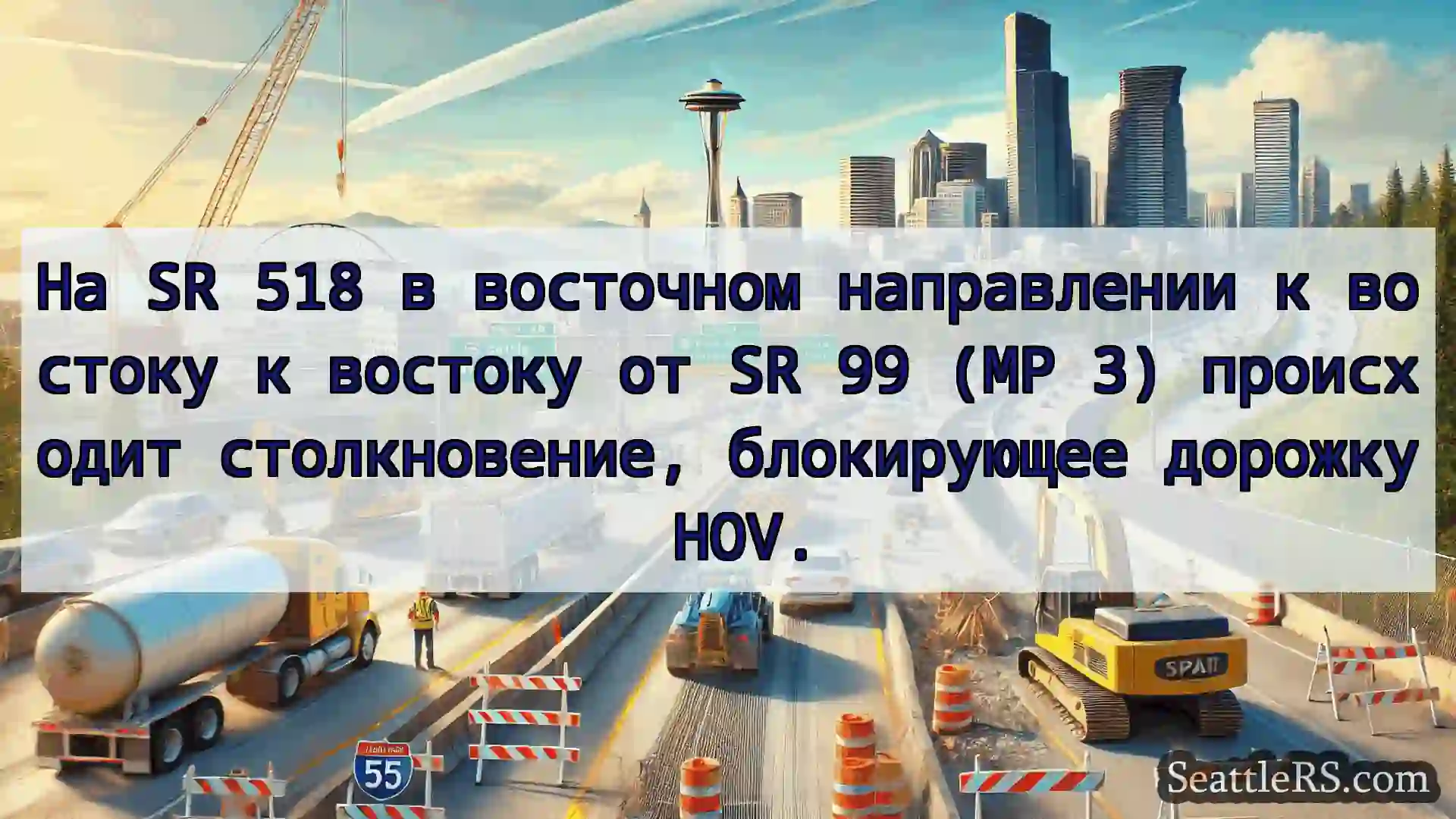 Транспортные новости Сиэтла На SR 518 в восточном направлении