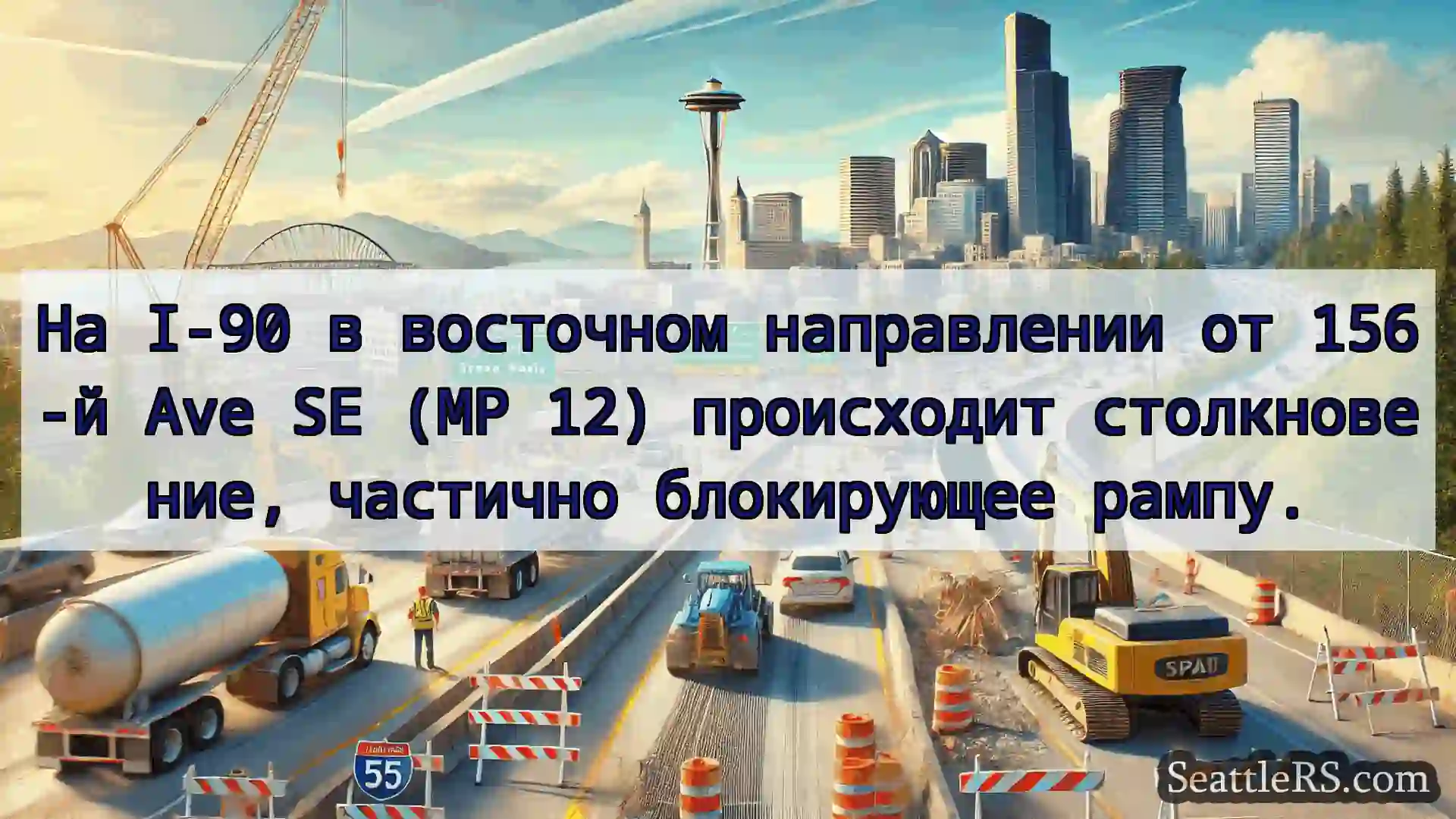 Транспортные новости Сиэтла На I-90 в восточном направлении от