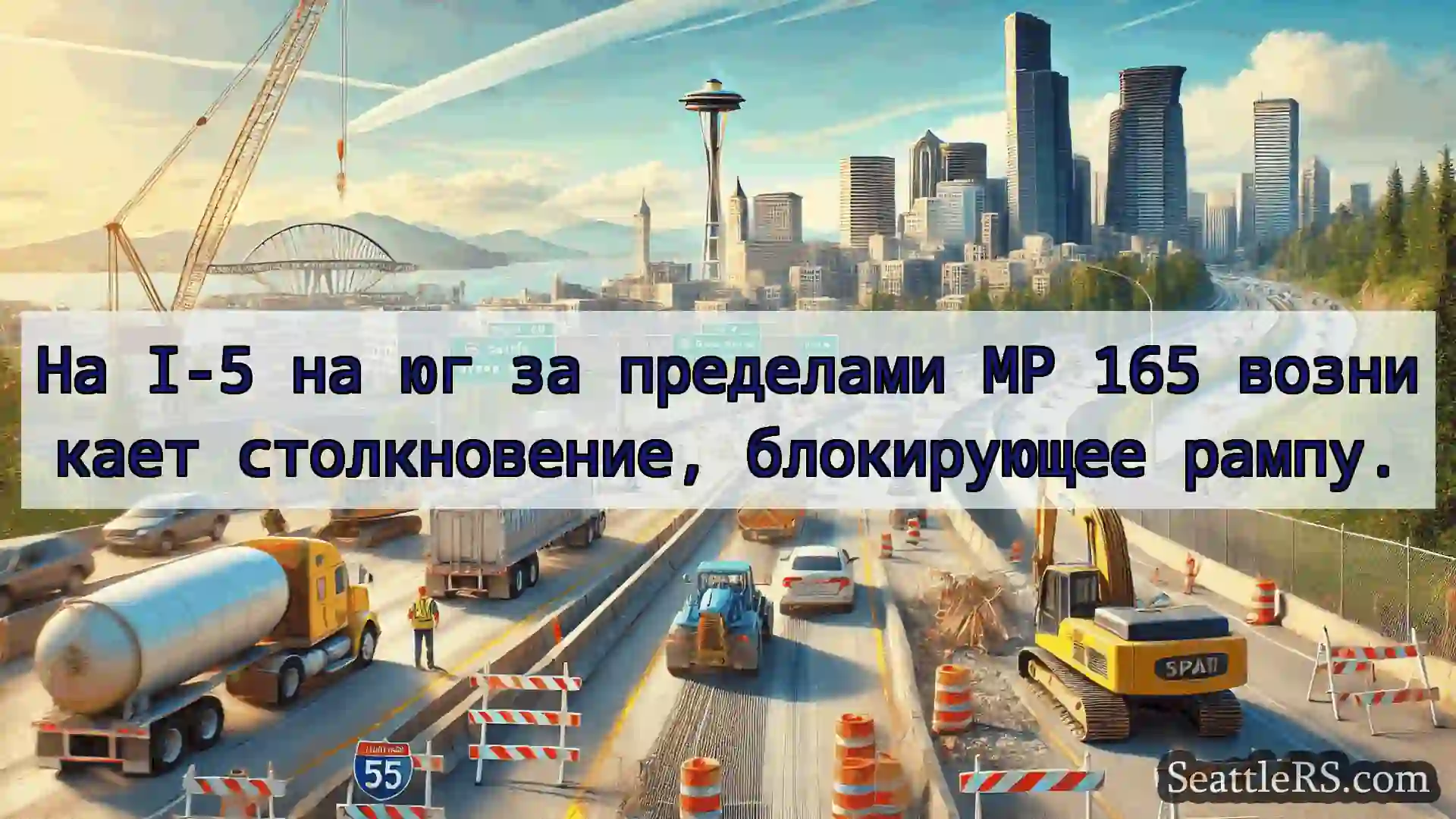 Транспортные новости Сиэтла На I-5 на юг за пределами MP 165