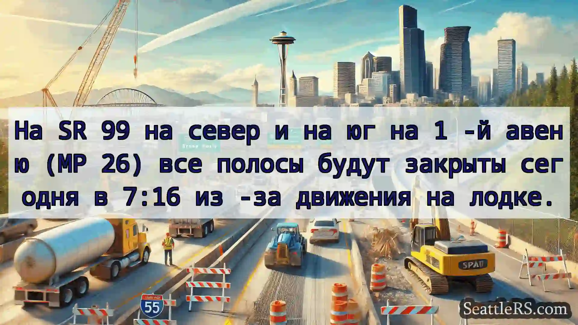 Транспортные новости Сиэтла На SR 99 на север и на юг на 1 -й