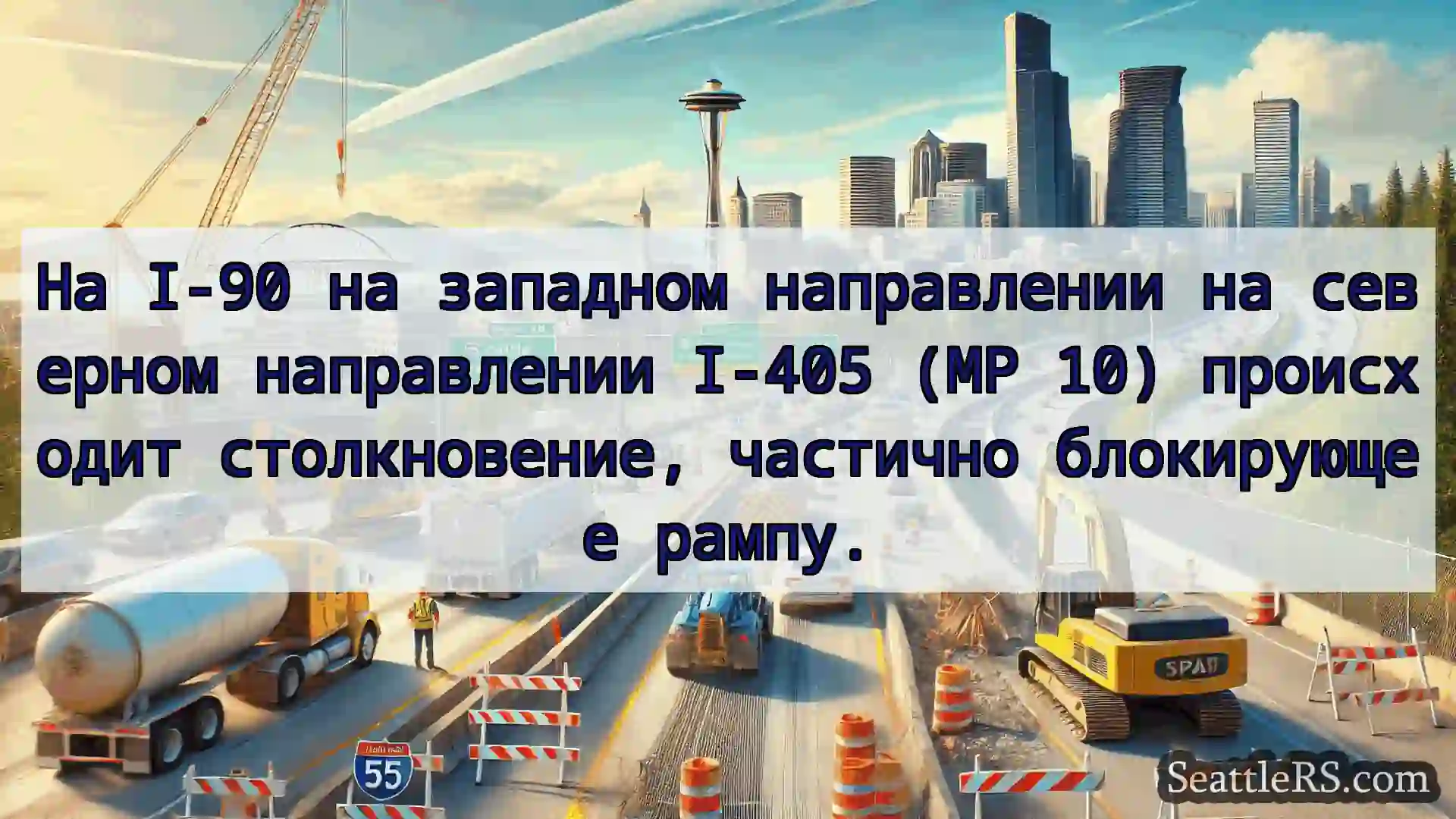 Транспортные новости Сиэтла На I-90 на западном направлении на