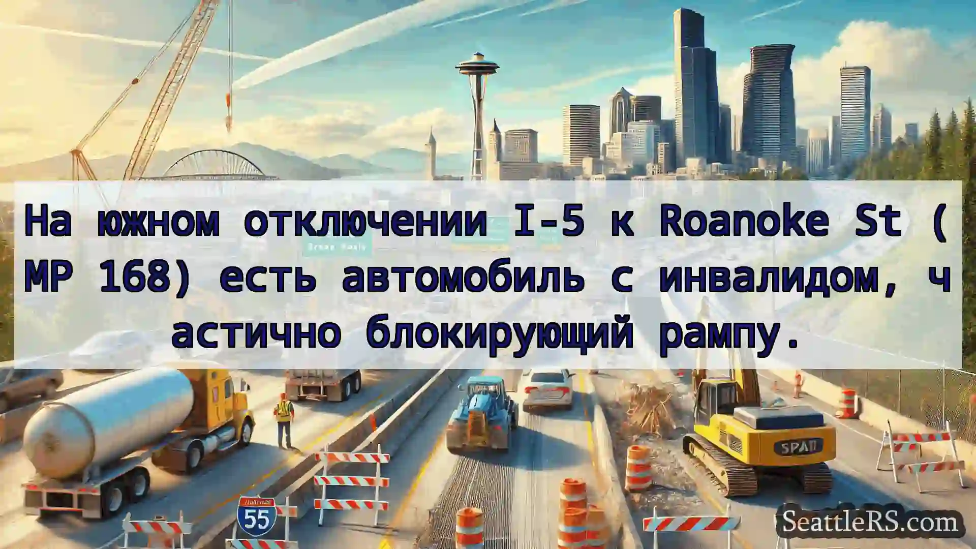 Транспортные новости Сиэтла На южном отключении I-5 к Roanoke