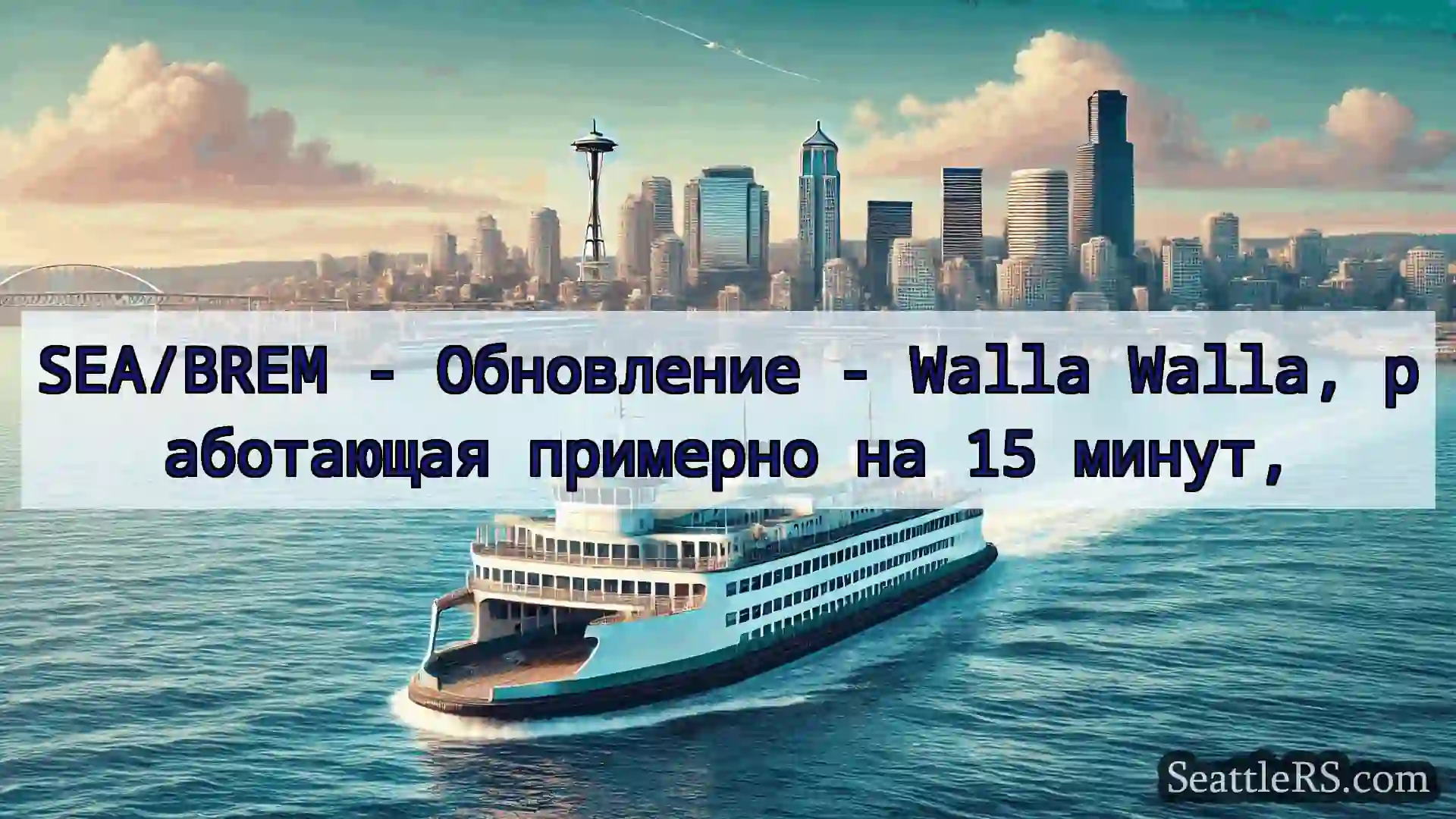 Сиэтл паромные новости SEA/BREM - Обновление - Walla