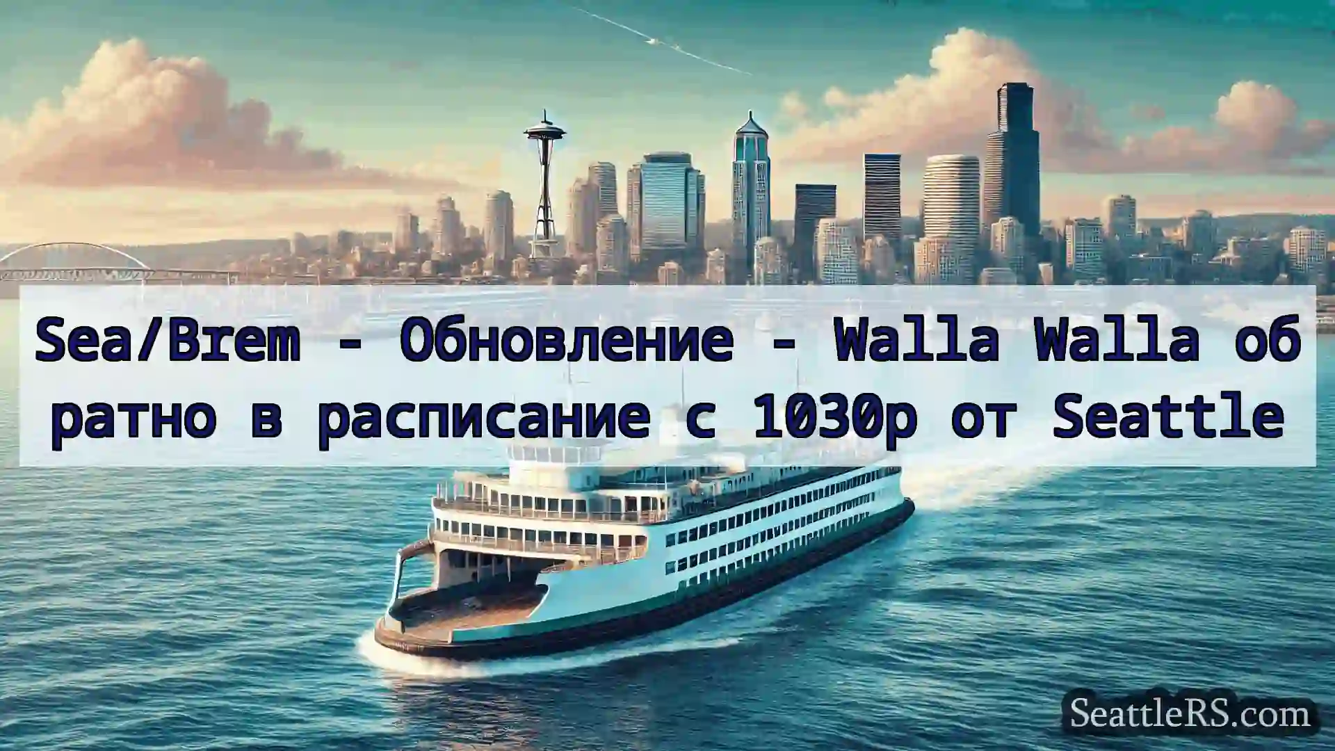 Сиэтл паромные новости Sea/Brem - Обновление - Walla