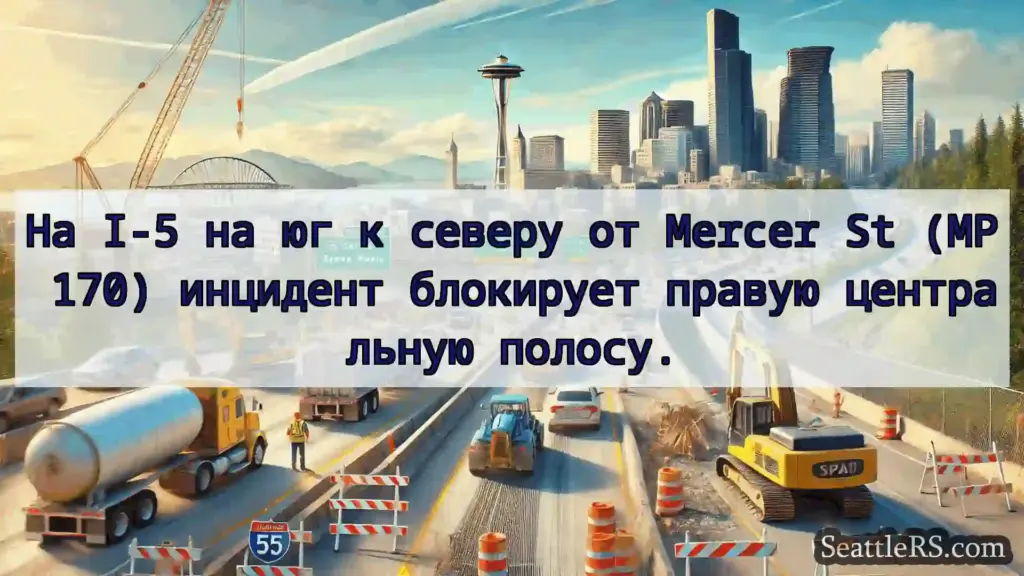 Транспортные новости Сиэтла На I-5 на юг к северу от Mercer St