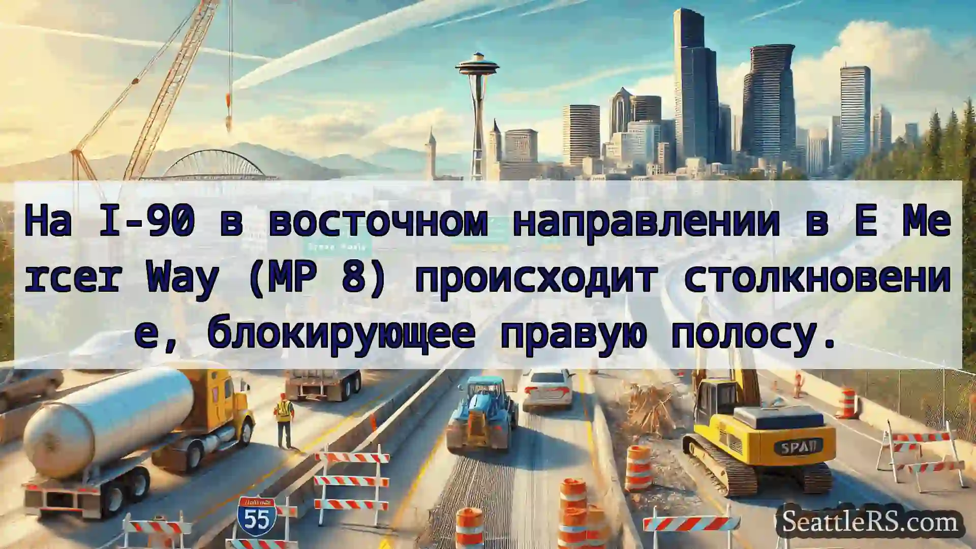 Транспортные новости Сиэтла На I-90 в восточном направлении в