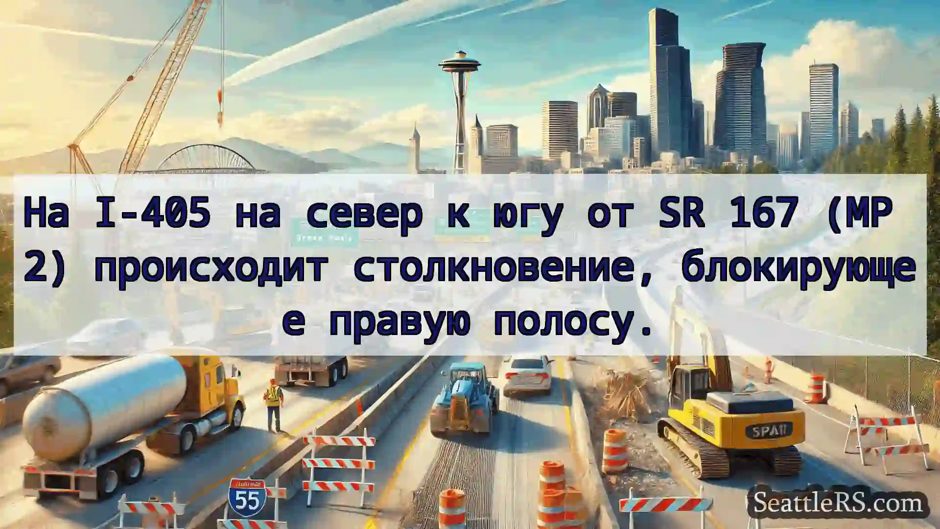 Транспортные новости Сиэтла На I-405 на север к югу от SR 167