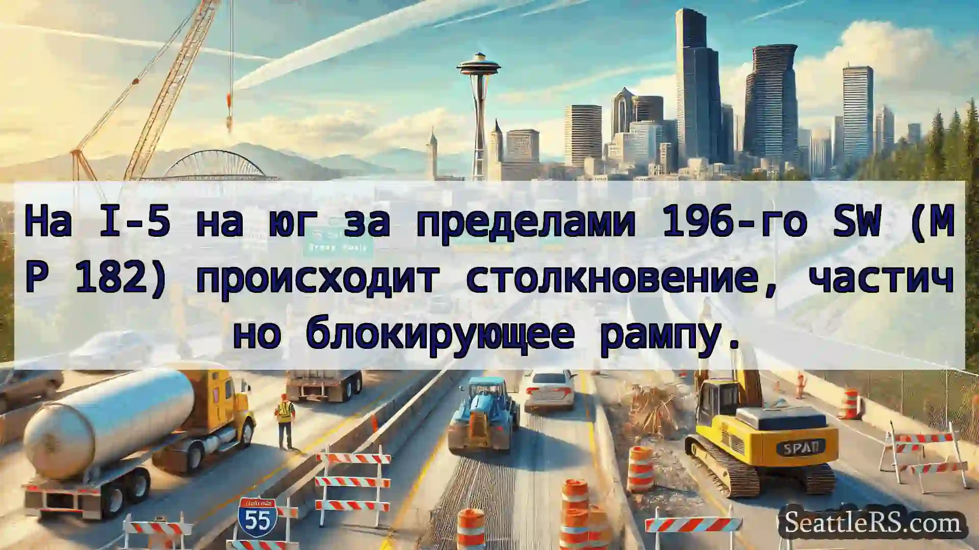 Транспортные новости Сиэтла На I-5 на юг за пределами 196-го