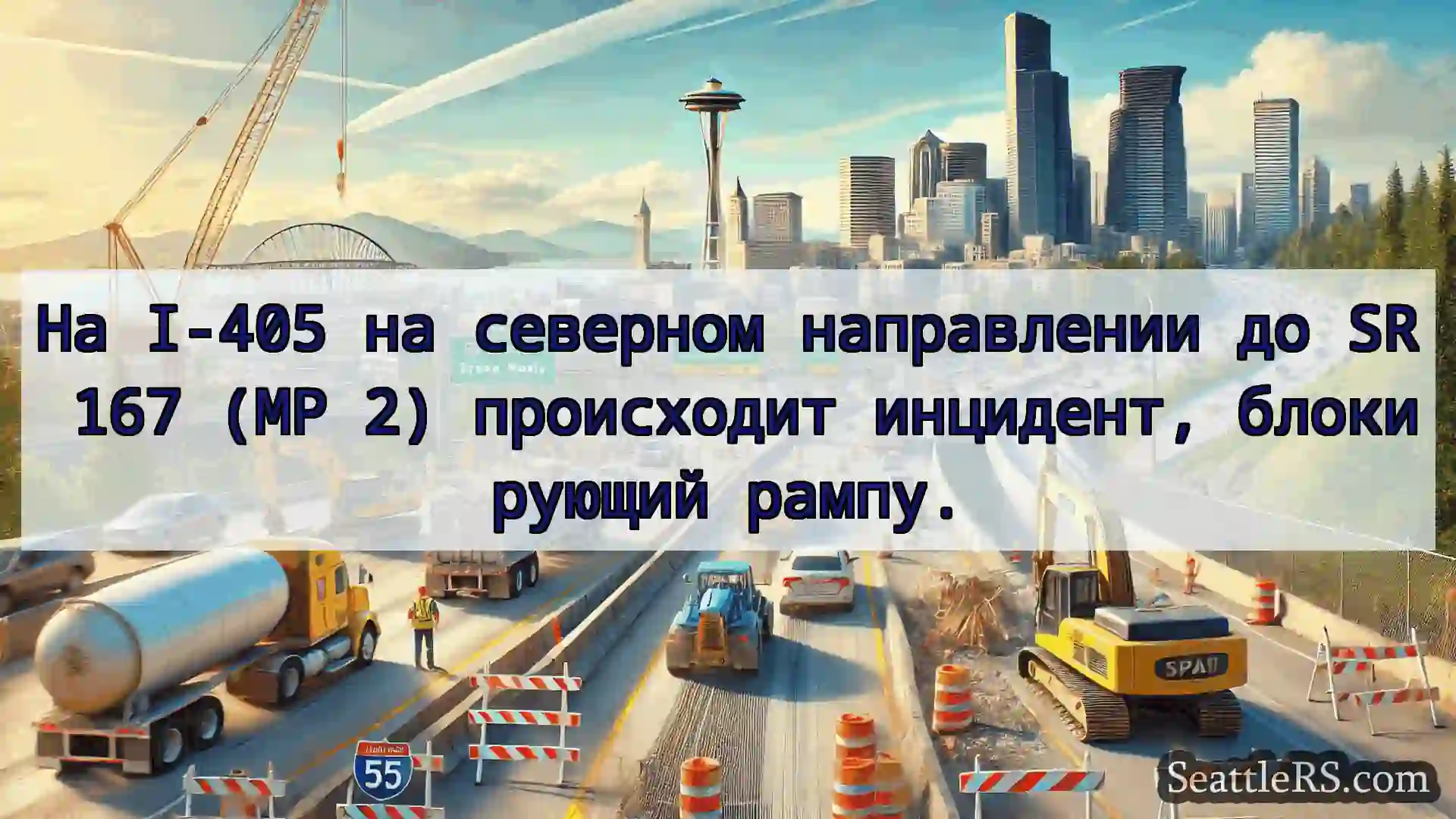 Транспортные новости Сиэтла На I-405 на северном направлении