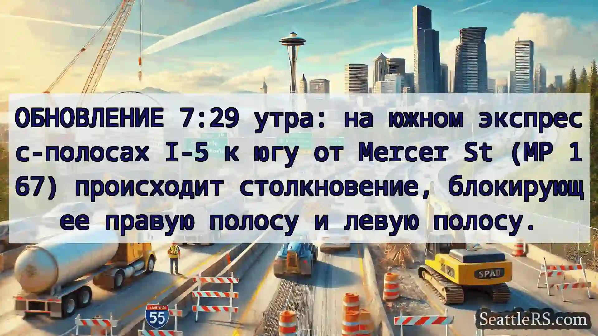 Транспортные новости Сиэтла ОБНОВЛЕНИЕ 7:29 утра: на южном