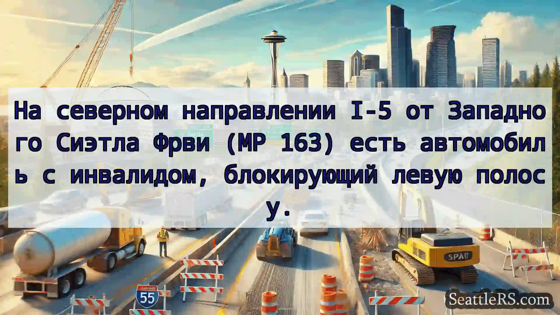 Транспортные новости Сиэтла На северном направлении I-5 от