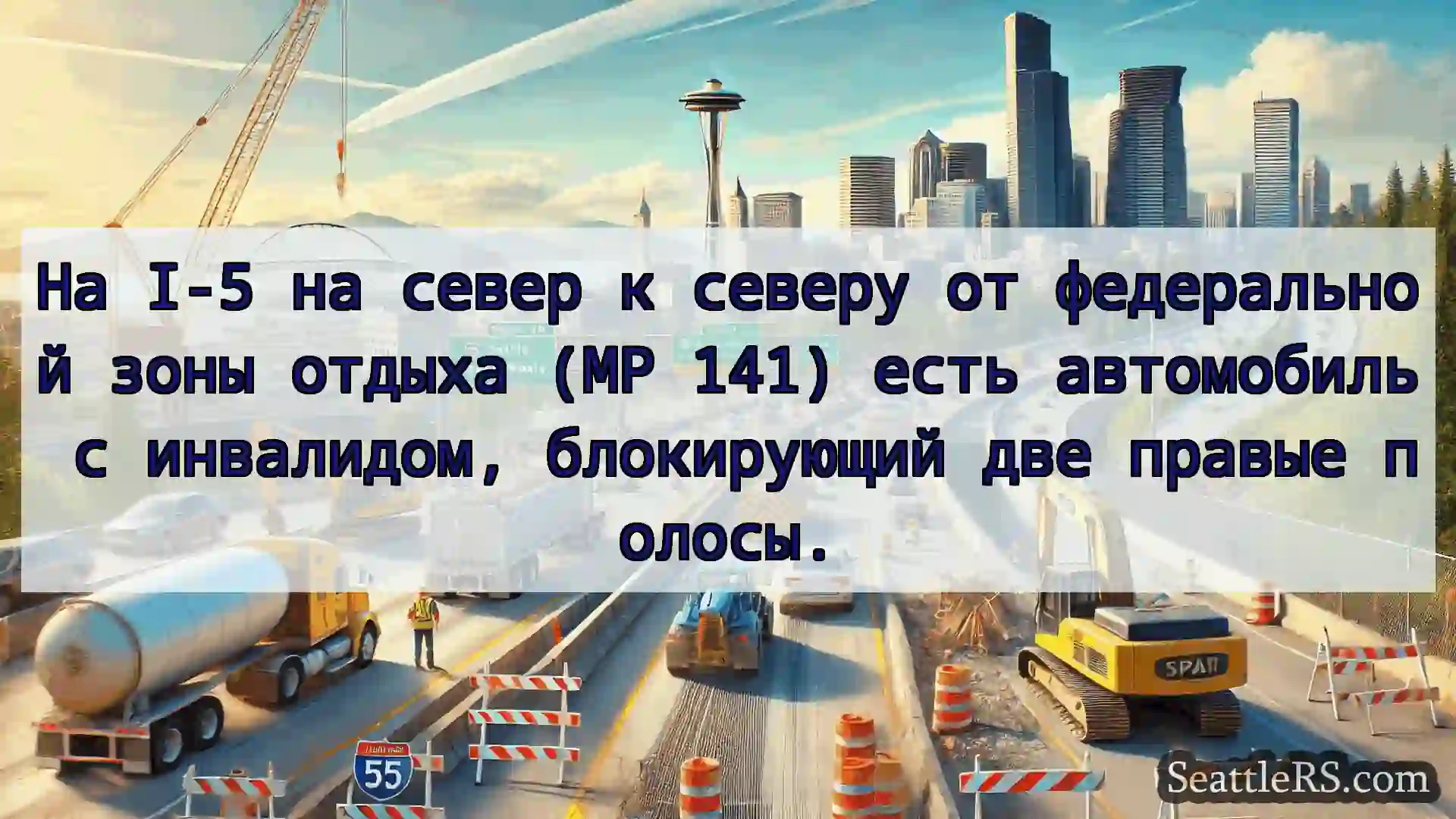 Транспортные новости Сиэтла На I-5 на север к северу от