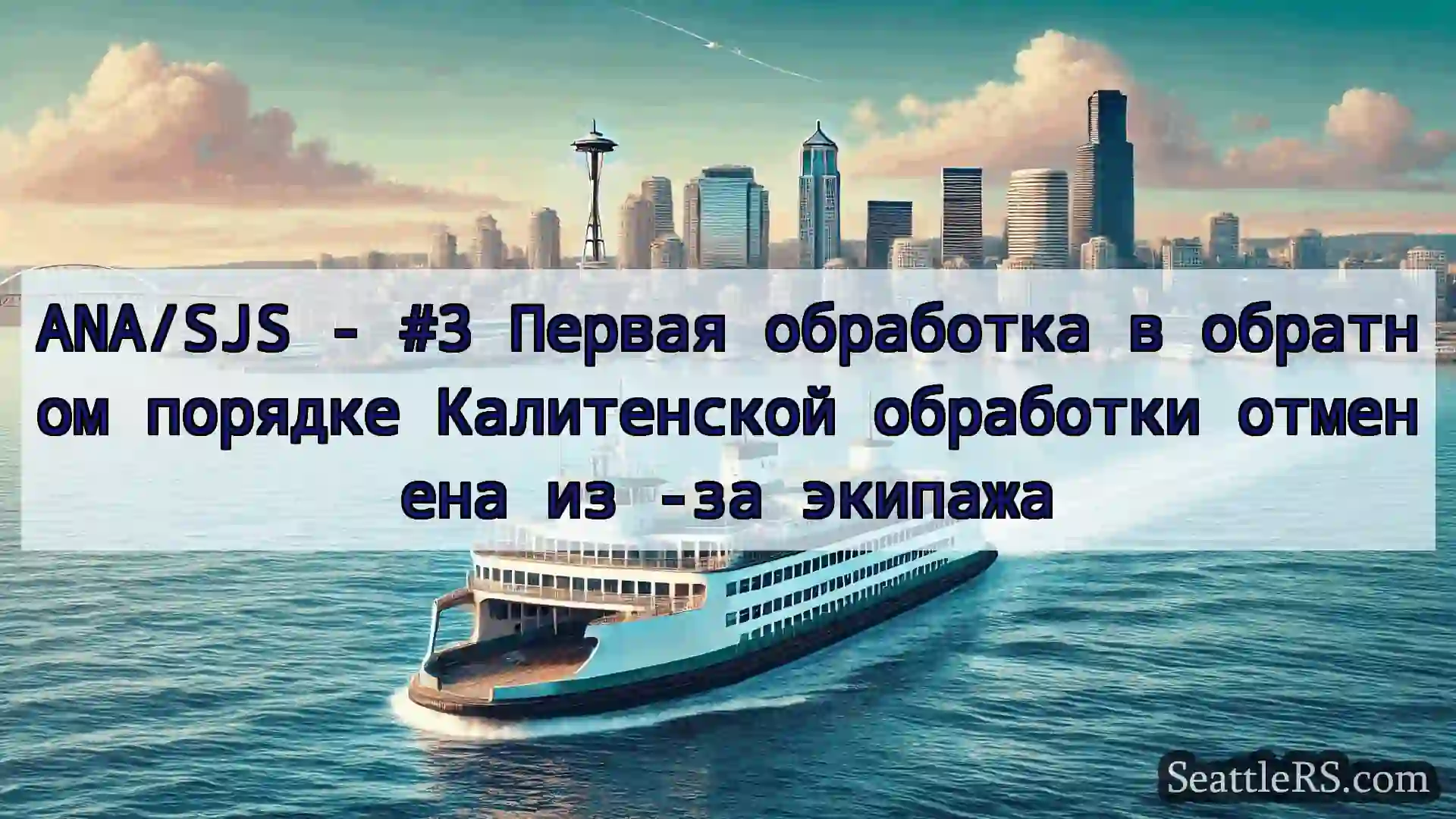 Сиэтл паромные новости ANA/SJS - #3 Первая обработка в