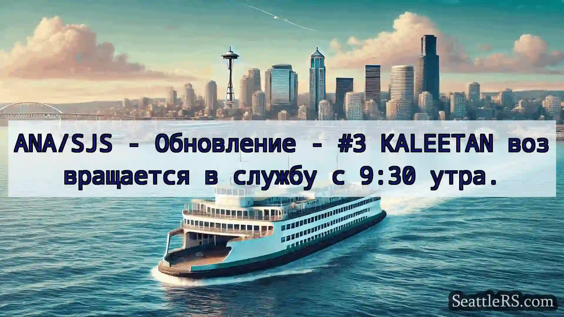 Сиэтл паромные новости ANA/SJS - Обновление - #3 KALEETAN