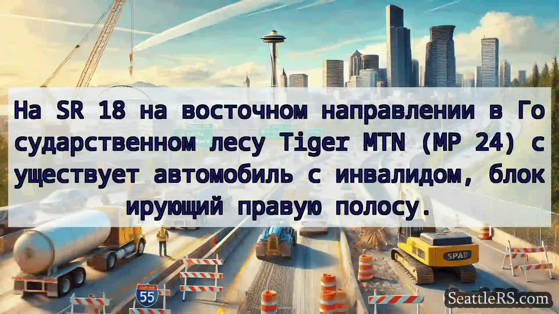 Транспортные новости Сиэтла На SR 18 на восточном направлении