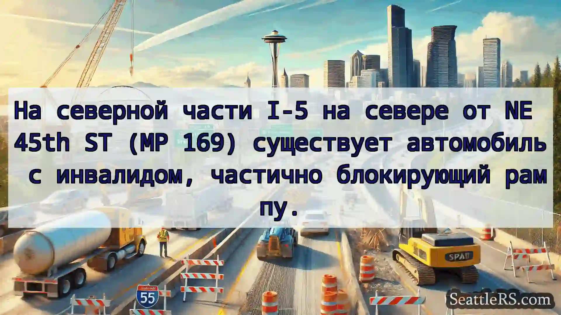 Транспортные новости Сиэтла На северной части I-5 на севере от