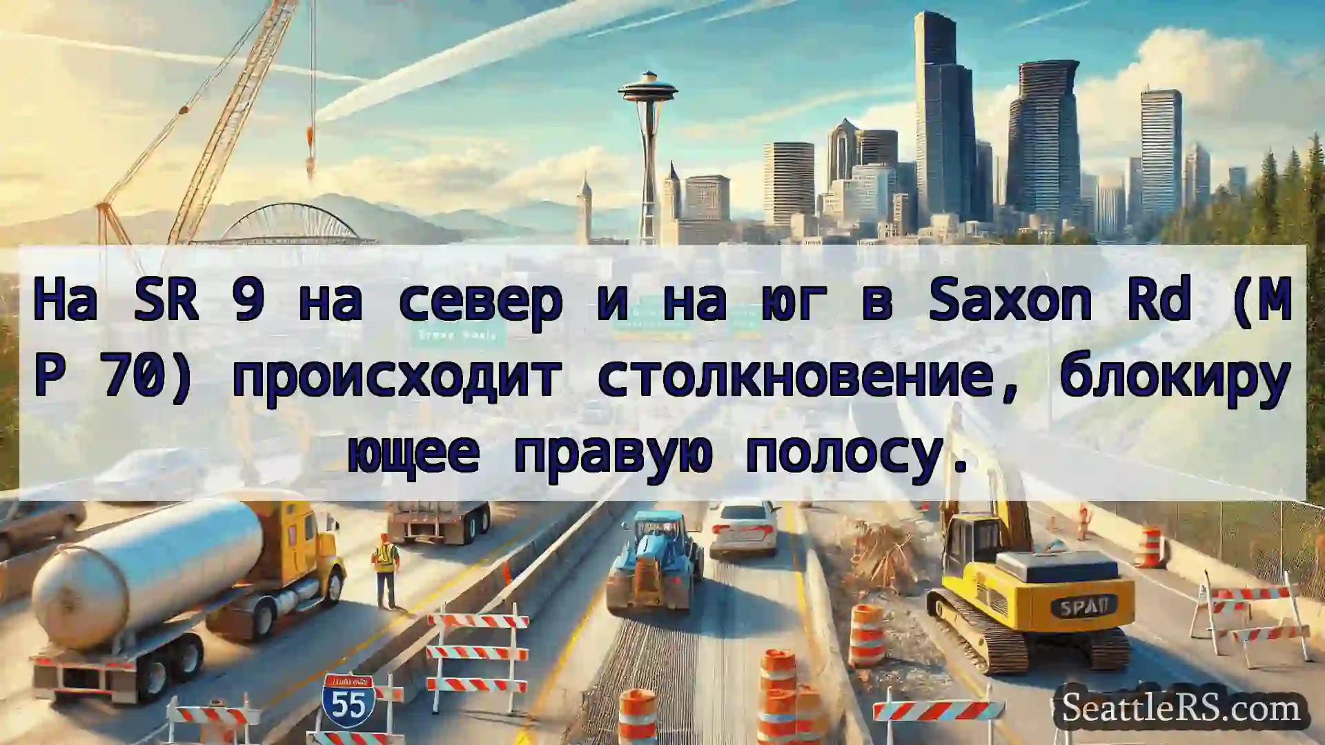 Транспортные новости Сиэтла На SR 9 на север и на юг в Saxon
