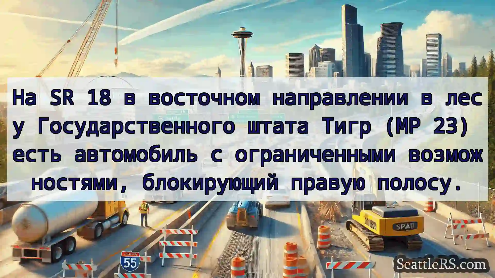 Транспортные новости Сиэтла На SR 18 в восточном направлении в