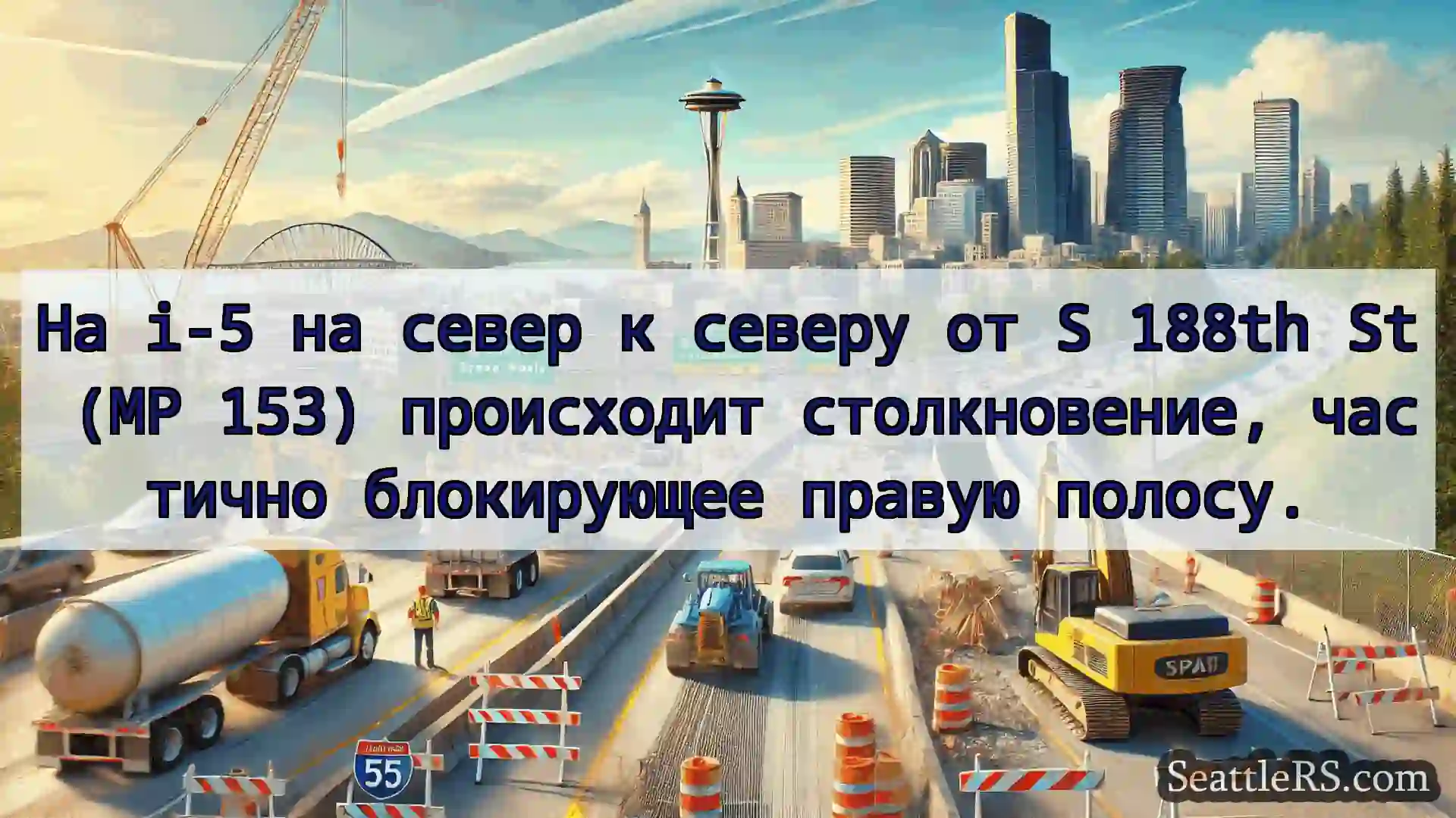 Транспортные новости Сиэтла На i-5 на север к северу от S