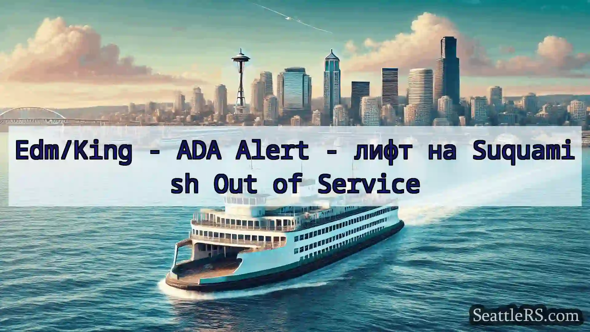 Сиэтл паромные новости Edm/King - ADA Alert - лифт на