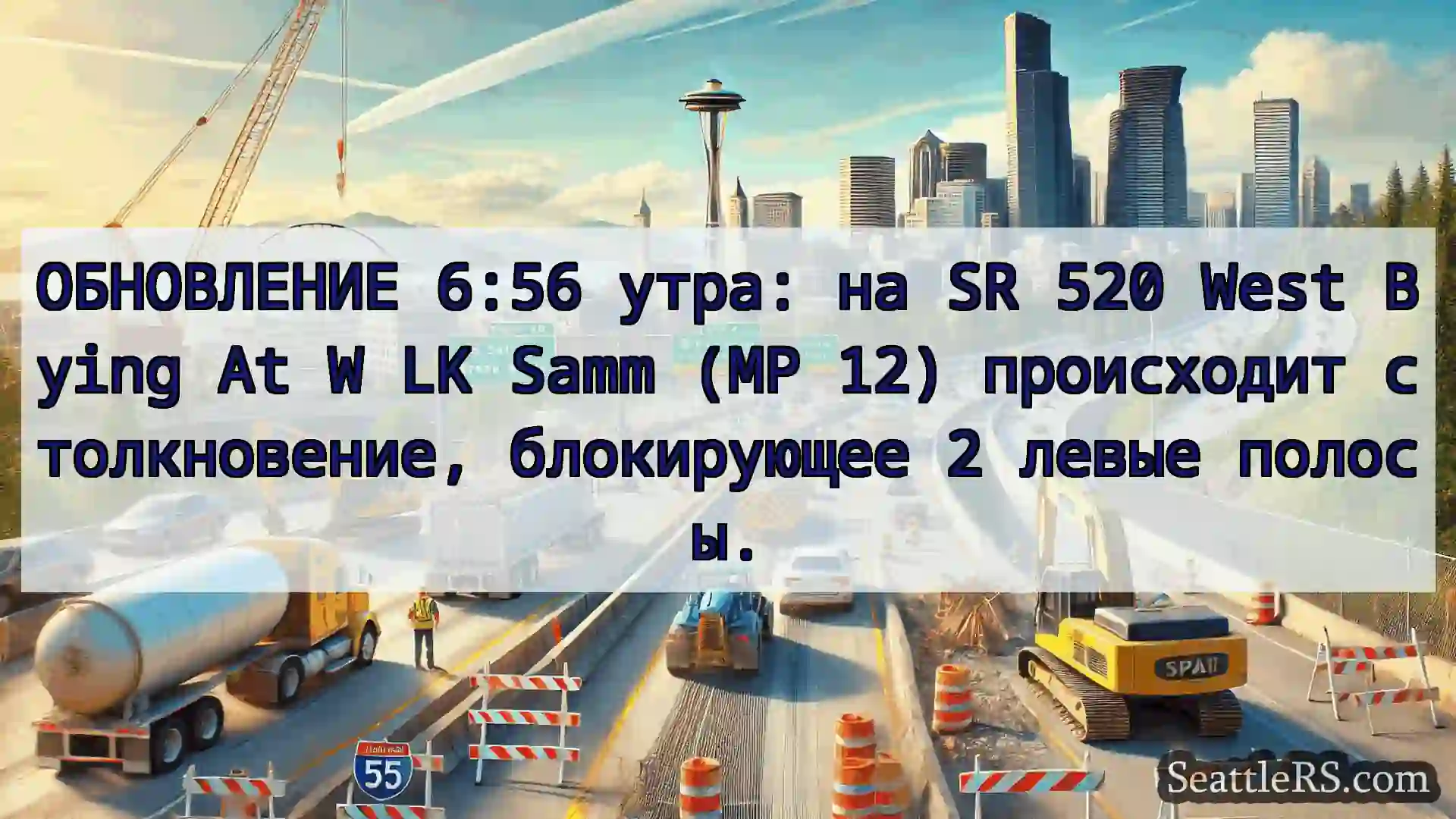 Транспортные новости Сиэтла ОБНОВЛЕНИЕ 6:56 утра: на SR 520