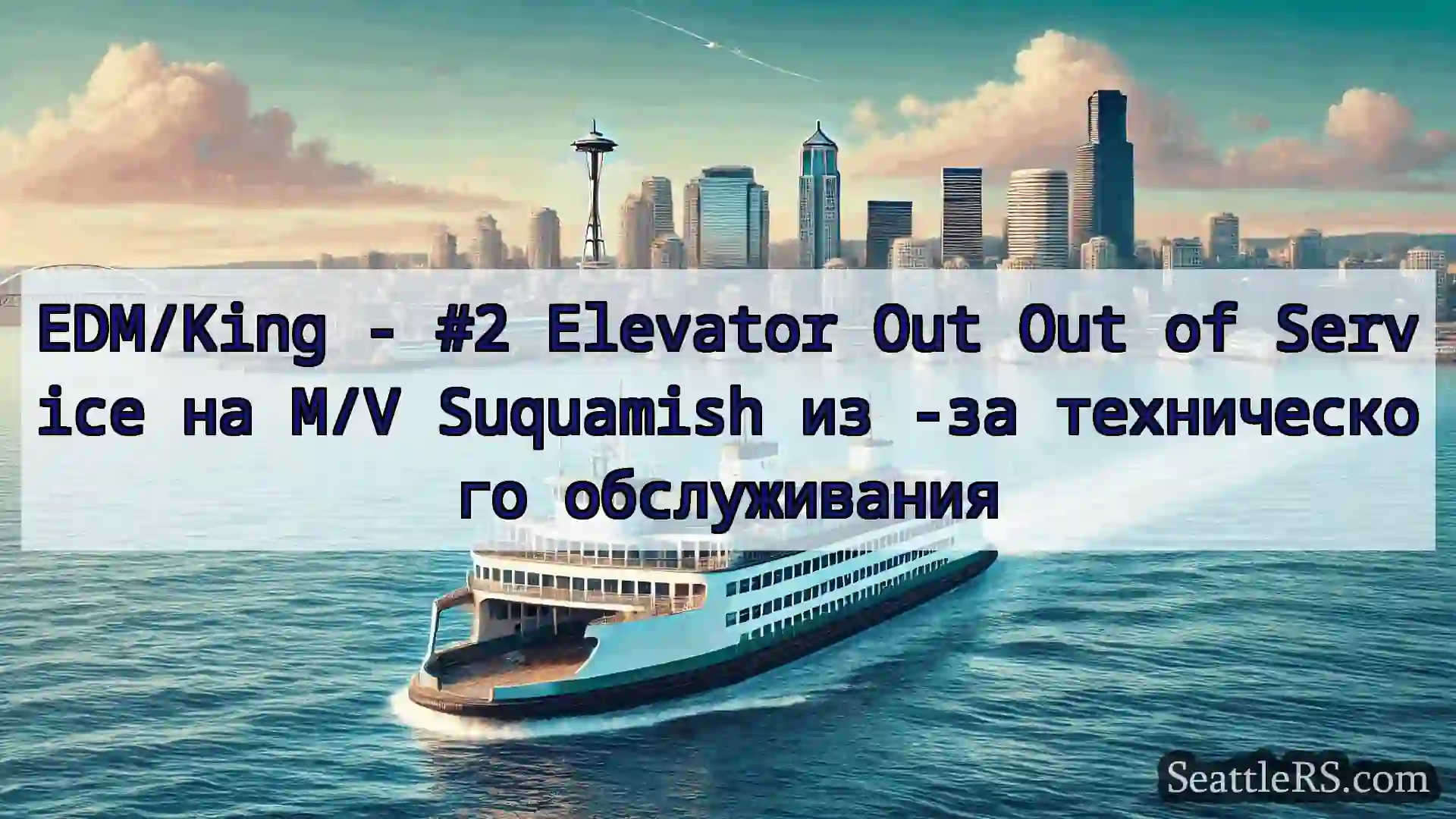 Сиэтл паромные новости EDM/King - #2 Elevator Out Out of