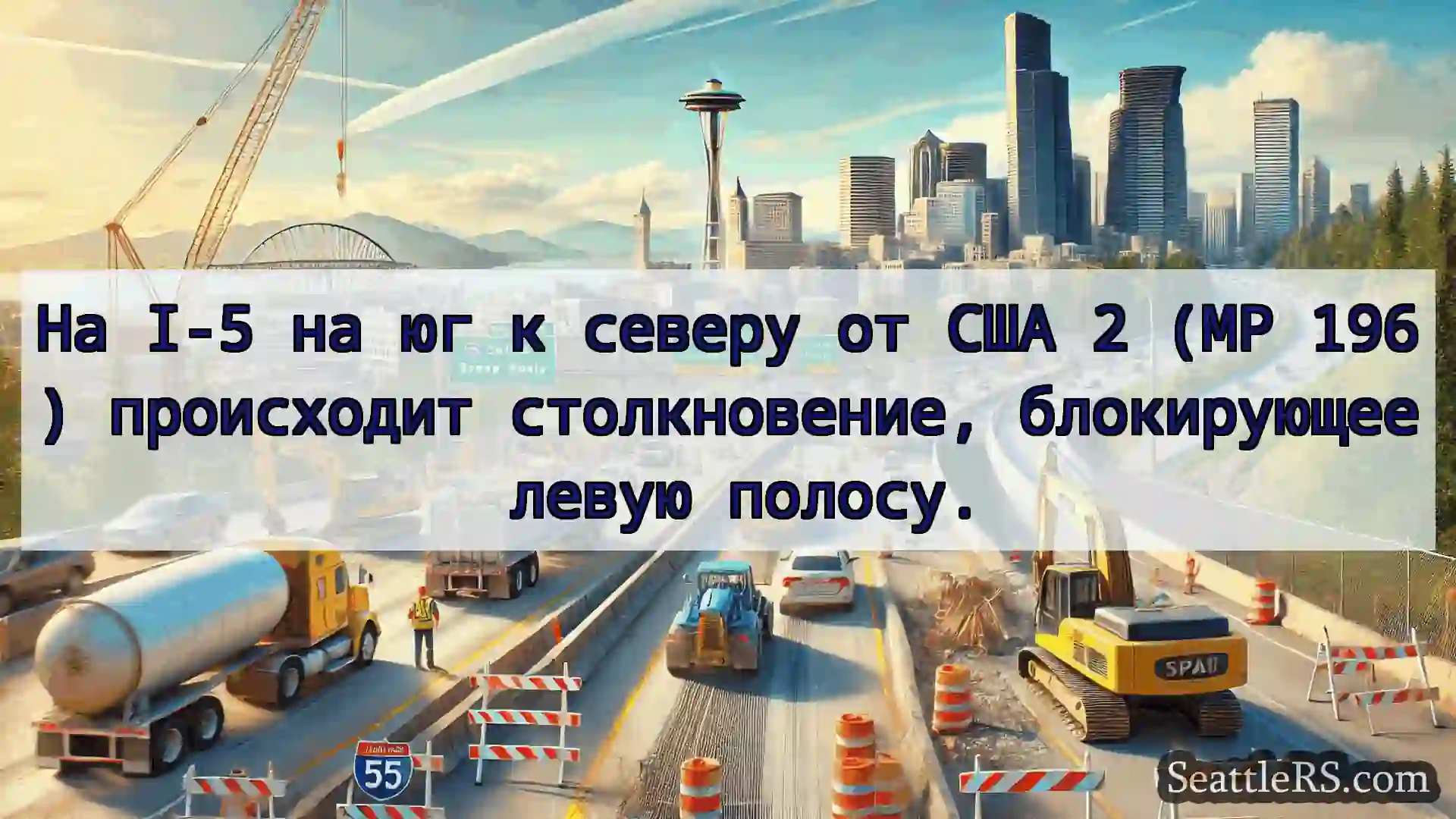 Транспортные новости Сиэтла На I-5 на юг к северу от США 2 (MP