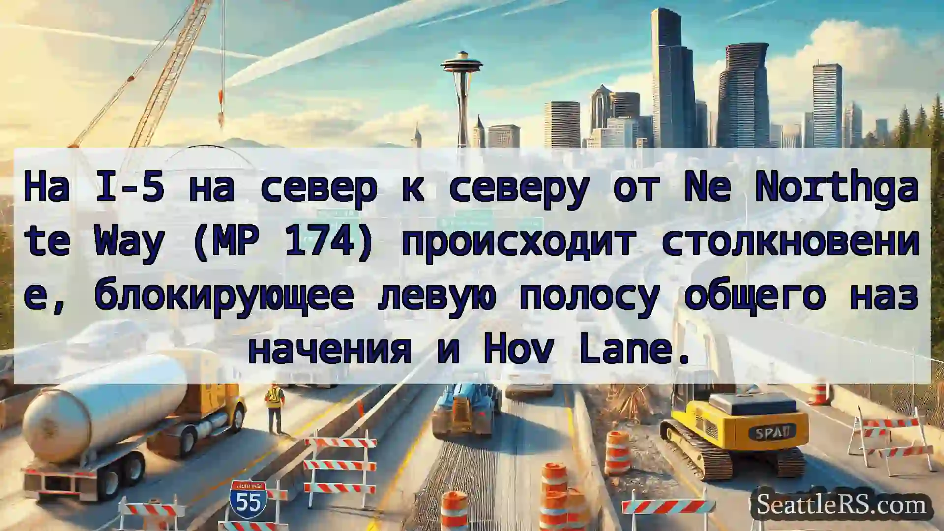 Транспортные новости Сиэтла На I-5 на север к северу от Ne