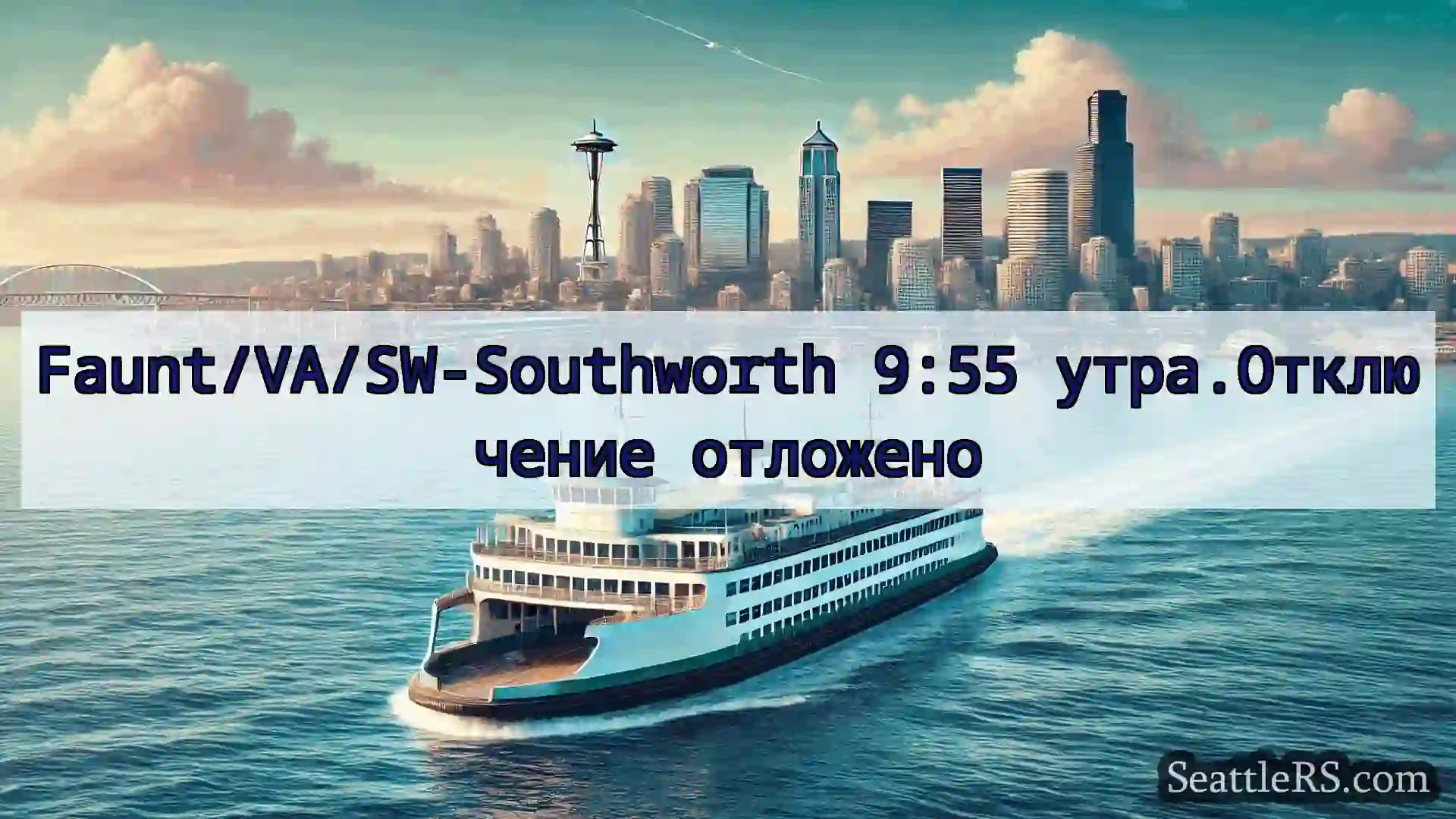 Сиэтл паромные новости Faunt/VA/SW-Southworth 9:55