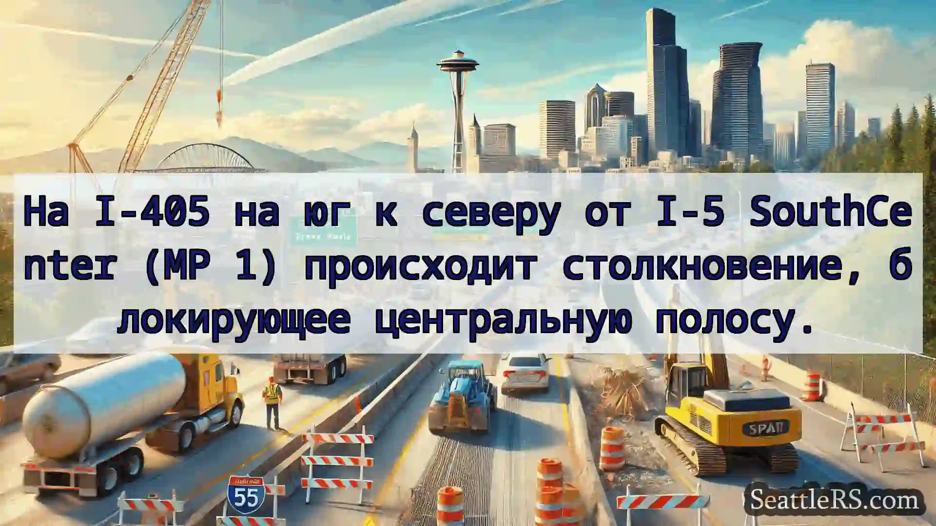 Транспортные новости Сиэтла На I-405 на юг к северу от I-5