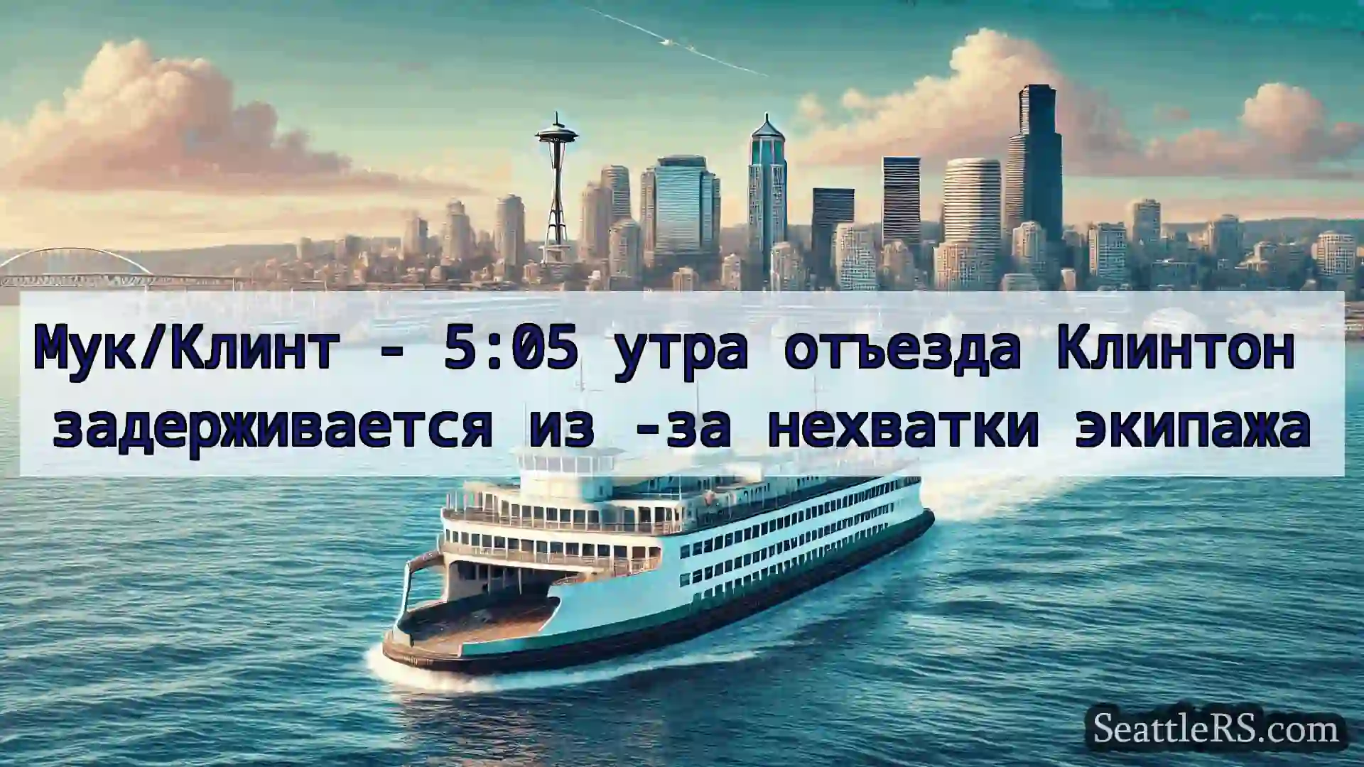 Сиэтл паромные новости Мук/Клинт - 5:05 утра отъезда