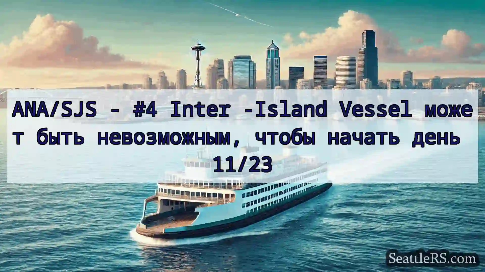 Сиэтл паромные новости ANA/SJS - #4 Inter -Island Vessel