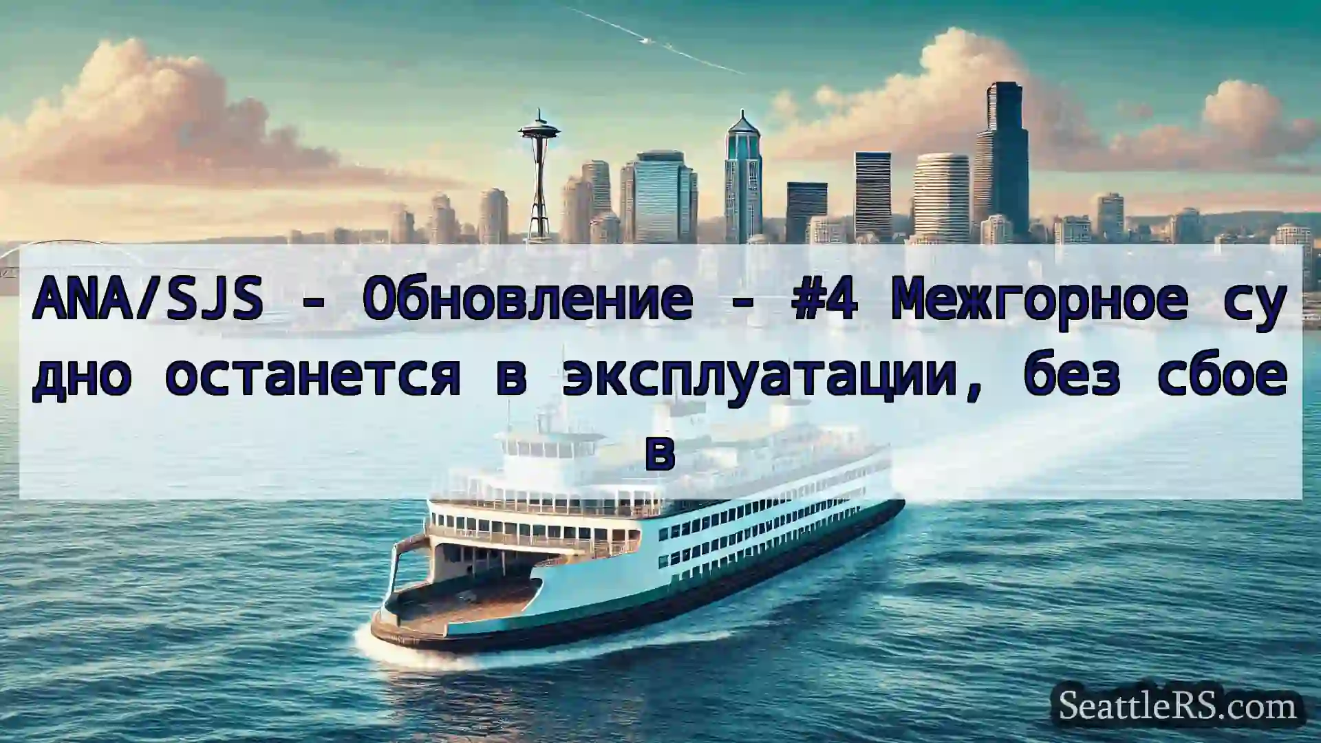 Сиэтл паромные новости ANA/SJS - Обновление - #4